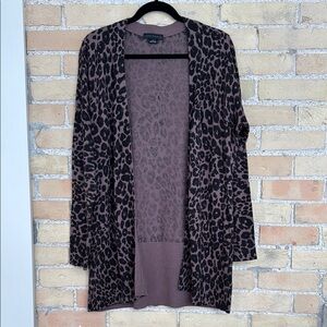 Sanctuary Leopard Print Open Front Cardigan